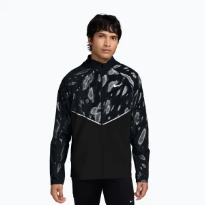 Kurtka do biegania męska Nike Miler Repel UV Printed black / black