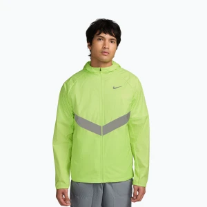 Kurtka do biegania męska Nike Miler Therma-Fit Repel Winterized light lemon twist / black Zielony