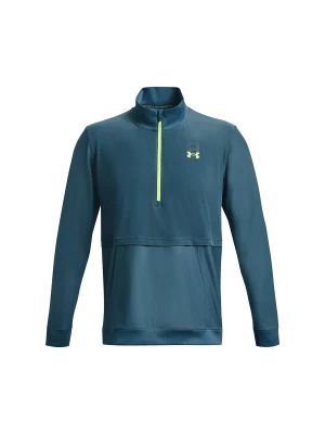 Kurtka do biegania męska Under Armour UA RUN ANYWHERE PULLOVER - turkusowa