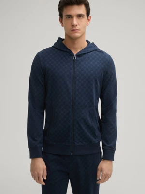 Kurtka dresowa z kapturem w granatowym kolorze Joop