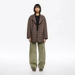 Kurtka dwustronna krata brązowa BIMBA Y LOLA