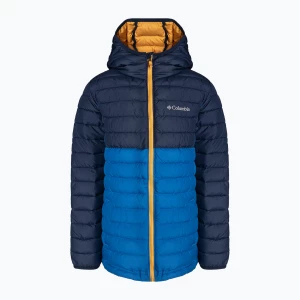 Kurtka dziecięca Columbia Powder Lite Hooded bright indigo/collegiate navy