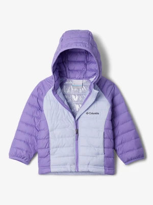 Kurtka dziewczęca Columbia Powder Lite II Hooded Jacket - snowdrift/paisley purple