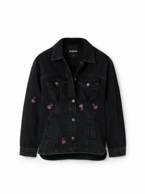Kurtka dżinsowa trucker kwiaty Desigual