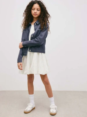 Kurtka dżinsowa z haftami granatowy - Dzieci - - MANGO KIDS