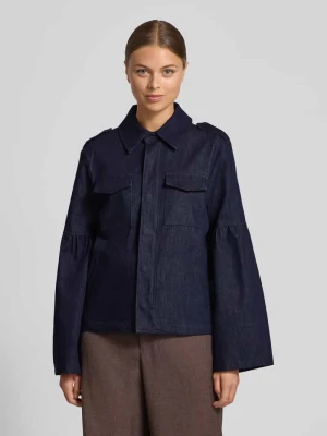 Kurtka dżinsowa z kieszeniami na piersi model 'Jaynor Denim' NEO NOIR