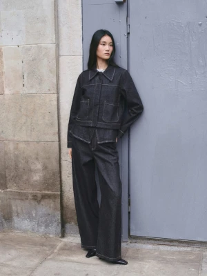 Kurtka dżinsowa z kieszeniami niebieski - Kobieta - - MANGO