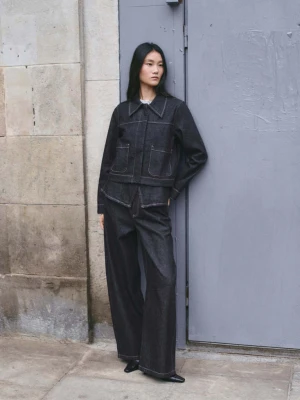 Kurtka dżinsowa z kieszeniami niebieski - Kobieta - - MANGO