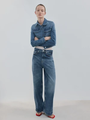 Kurtka dżinsowa z kieszeniami średni niebieski - Kobieta - - MANGO