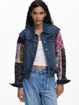 Kurtka dżinsowa z łączonymi rękawami Desigual