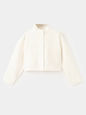Kurtka dżinsowa ze stójką kremowy / écru - Dzieci - - MANGO KIDS
