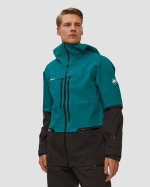 Kurtka Freeridowa Męska Mammut Haldigrat Hs Hooded Jacket Men Niebiesko-czarna