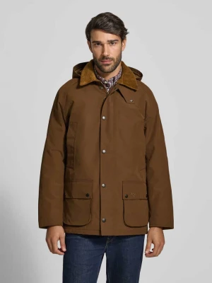 kurtka funkcyjna o kroju regular fit z kapturem Barbour Camel