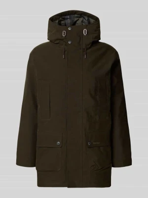 kurtka funkcyjna o kroju regular fit z kapturem Barbour Oliwkowy