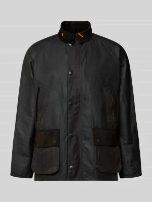 Kurtka funkcyjna z czystej bawełny model 'ICONS PATCH BEDAL' Barbour Oliwkowy