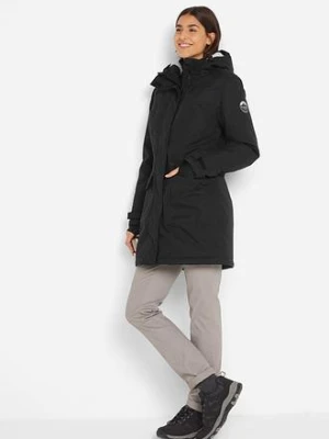 Kurtka funkcyjna z polarem barankiem i kapturem, hydrofobowa bonprix