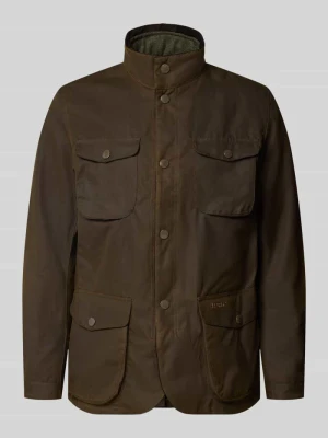 Kurtka funkcyjna z woskowanym splot twill Barbour Oliwkowy