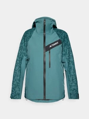 Kurtka hardshell Adidas Terrex ciemnozielony