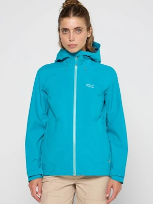 Kurtka hardshell Jack Wolfskin turkusowy