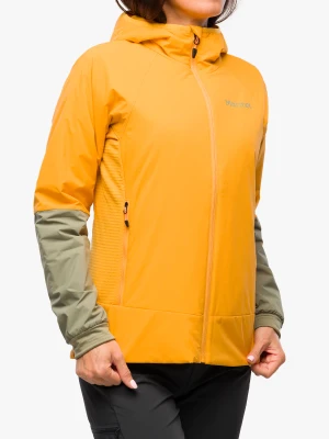 Kurtka hybrydowa damska Marmot Novus LT Hybrid Hoody - golden sun/vetiver