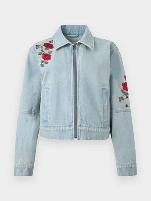 Kurtka jeansowa Abercrombie & Fitch niebieski denim
