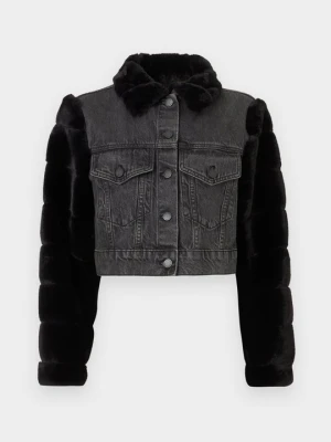 Kurtka jeansowa Alice + Olivia czarny