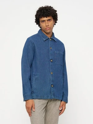 Kurtka jeansowa Barbour niebieski