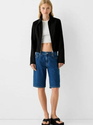 Kurtka jeansowa Bershka czarny