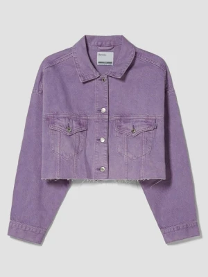 Kurtka jeansowa Bershka fioletowy