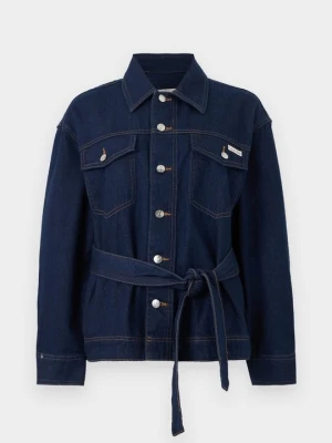 Kurtka jeansowa Calvin Klein Jeans ciemnoniebieski