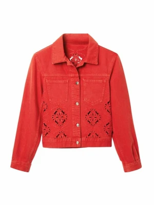 Kurtka jeansowa Desigual czerwony