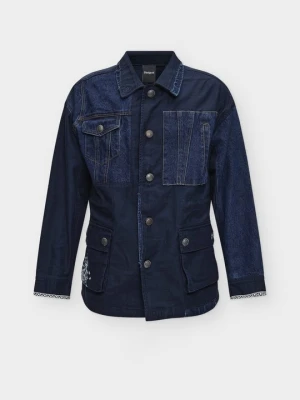 Kurtka jeansowa Desigual granatowy