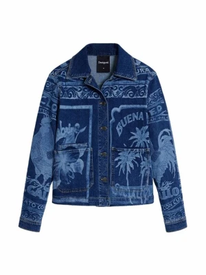Kurtka jeansowa Desigual niebieski