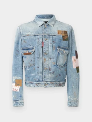 Kurtka jeansowa Dsquared2 granatowy