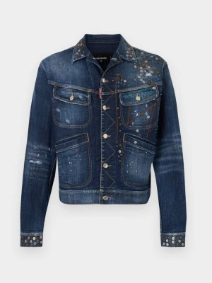 Kurtka jeansowa Dsquared2 granatowy