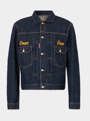 Kurtka jeansowa Dsquared2 niebieski denim