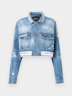Kurtka jeansowa Dsquared2 niebieski denim