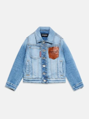 Kurtka jeansowa Dsquared2 niebieski denim