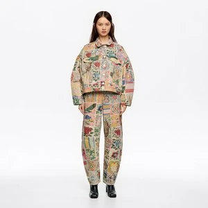 Kurtka jeansowa Flowers Patchwork BIMBA Y LOLA