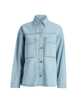 Kurtka jeansowa Gina Tricot niebieski denim