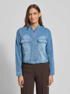 Kurtka jeansowa krój regular fit z zamkiem błyskawicznym Zero