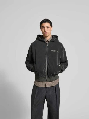 Kurtka jeansowa o kroju oversized z Mieszanka bawełny Don't Waste Culture Antracytowy