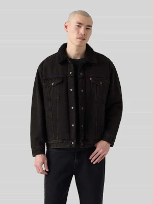 kurtka jeansowa o kroju regular fit z czystej bawełny Levi's Czarny