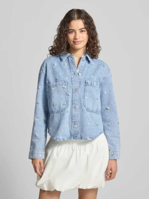 Kurtka jeansowa o kroju regular fit z czystej bawełny model 'CASSIE' Only Jasnoniebieski