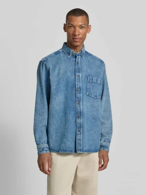 Kurtka jeansowa o kroju regular fit z czystej bawełny model 'LAMBEY BO FLEAK' Boss Orange
