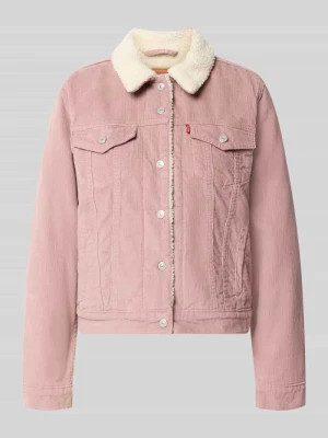 kurtka jeansowa o kroju regular fit z czystej bawełny model 'ORIGINAL SHERPA TRUCKER' Levi's Różowy