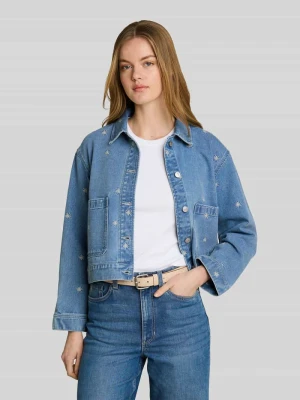 kurtka jeansowa o kroju regular fit z czystej bawełny Tom Tailor Jeansowy niebieski