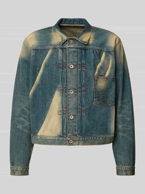 kurtka jeansowa o kroju regular fit z efektem dirty wash Kenzo Niebieski