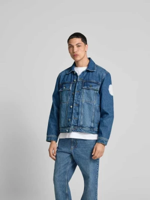 Kurtka jeansowa o kroju regular fit z kieszeniami na piersi ISNURH Jeansowy niebieski