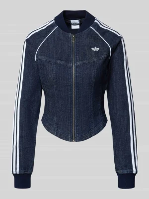 kurtka jeansowa o kroju regular fit z mieszanka bawełny model 'SUPERSTAR' adidas Originals Ciemnoniebieski